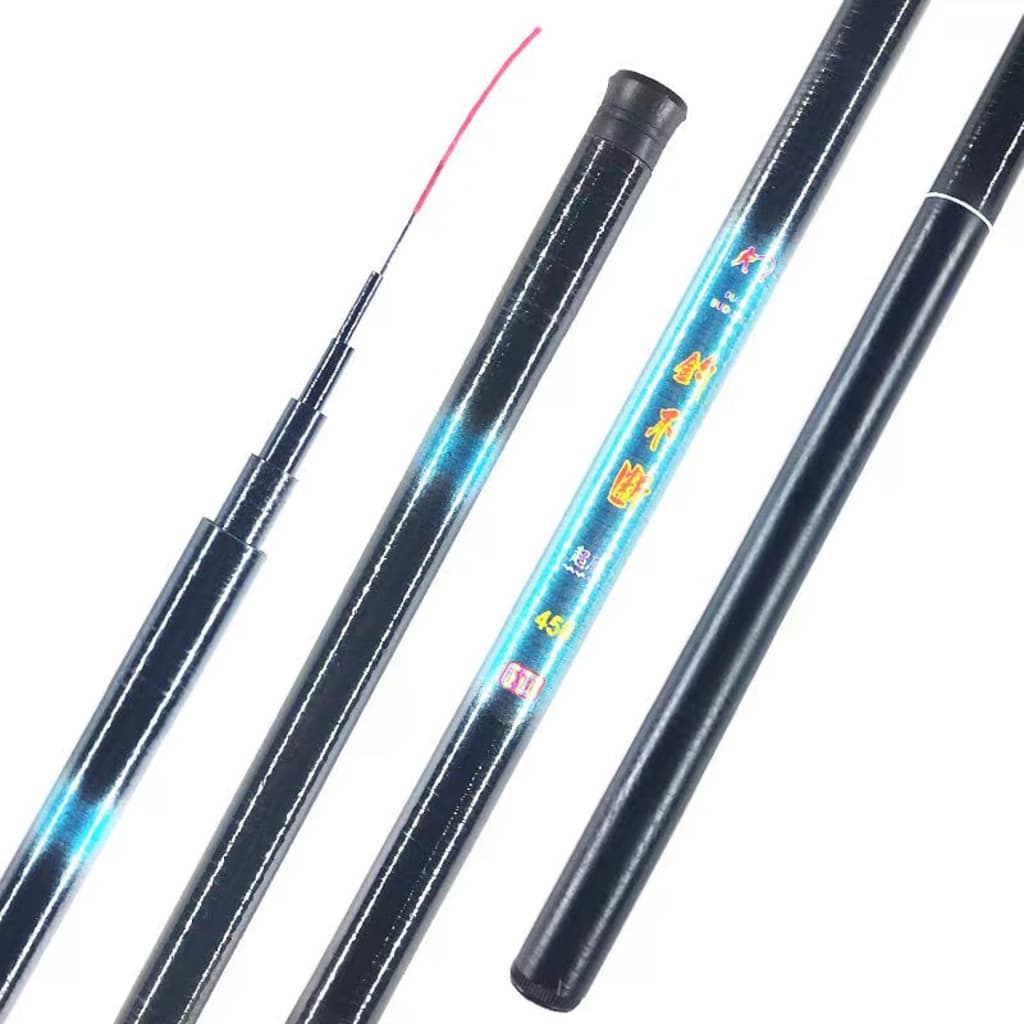 Vara de Pesca Telescópica de mão 1,80m 2,40m 3,00m 3,60m 4,00m 5,00m 5,40m fibra de carbono e vidro