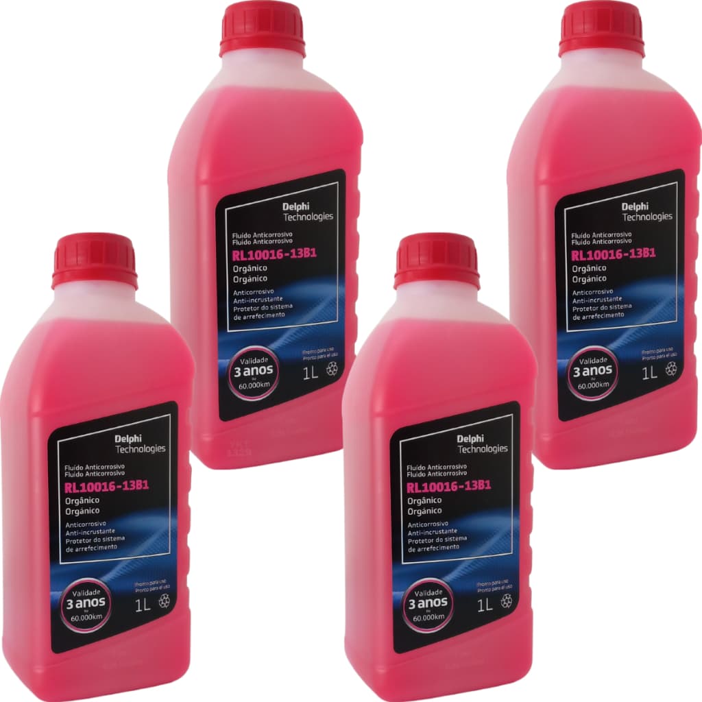 4L Aditivo Para Radiador Pronto Uso Delphi Orgânico Rosa