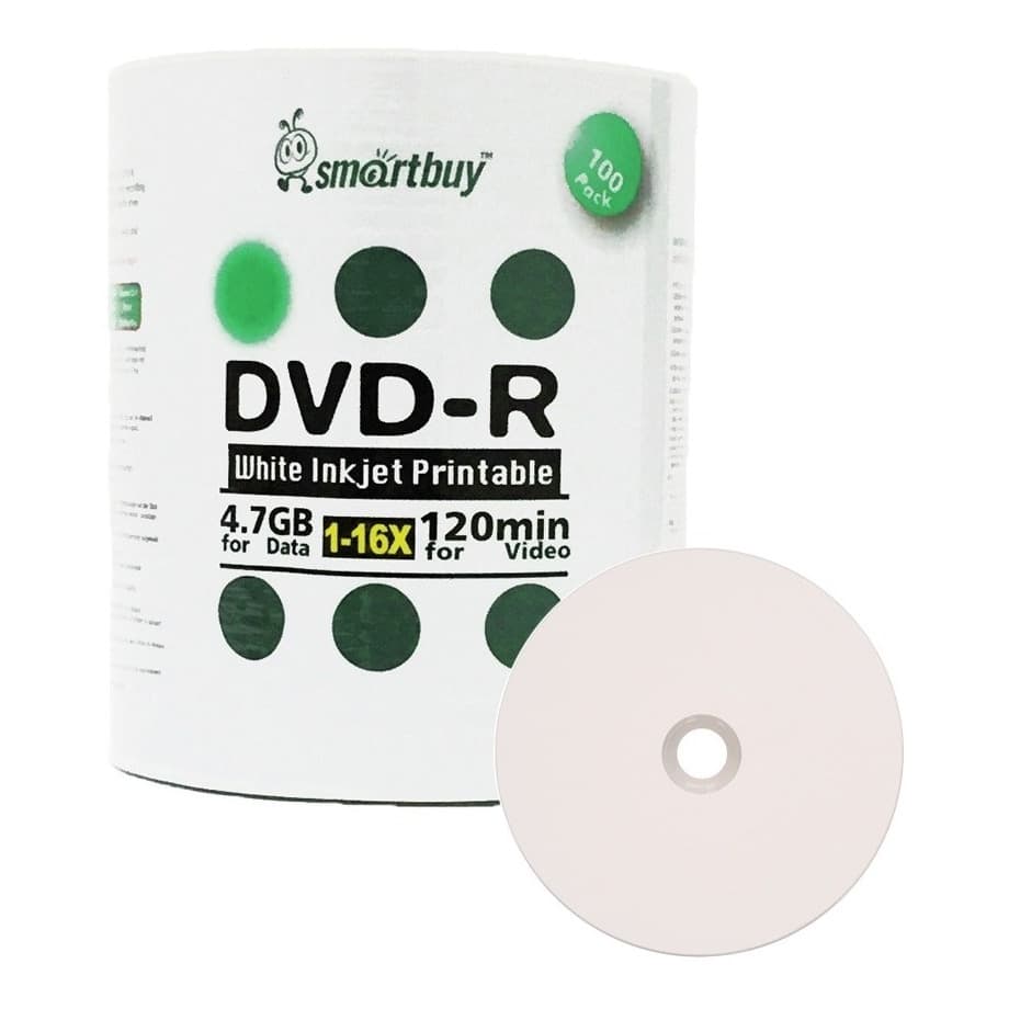 200 Dvd-r Smartbuy Printable