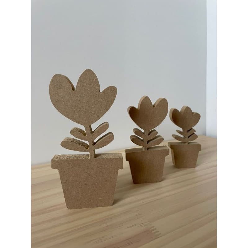 trio de vaso de tulipa