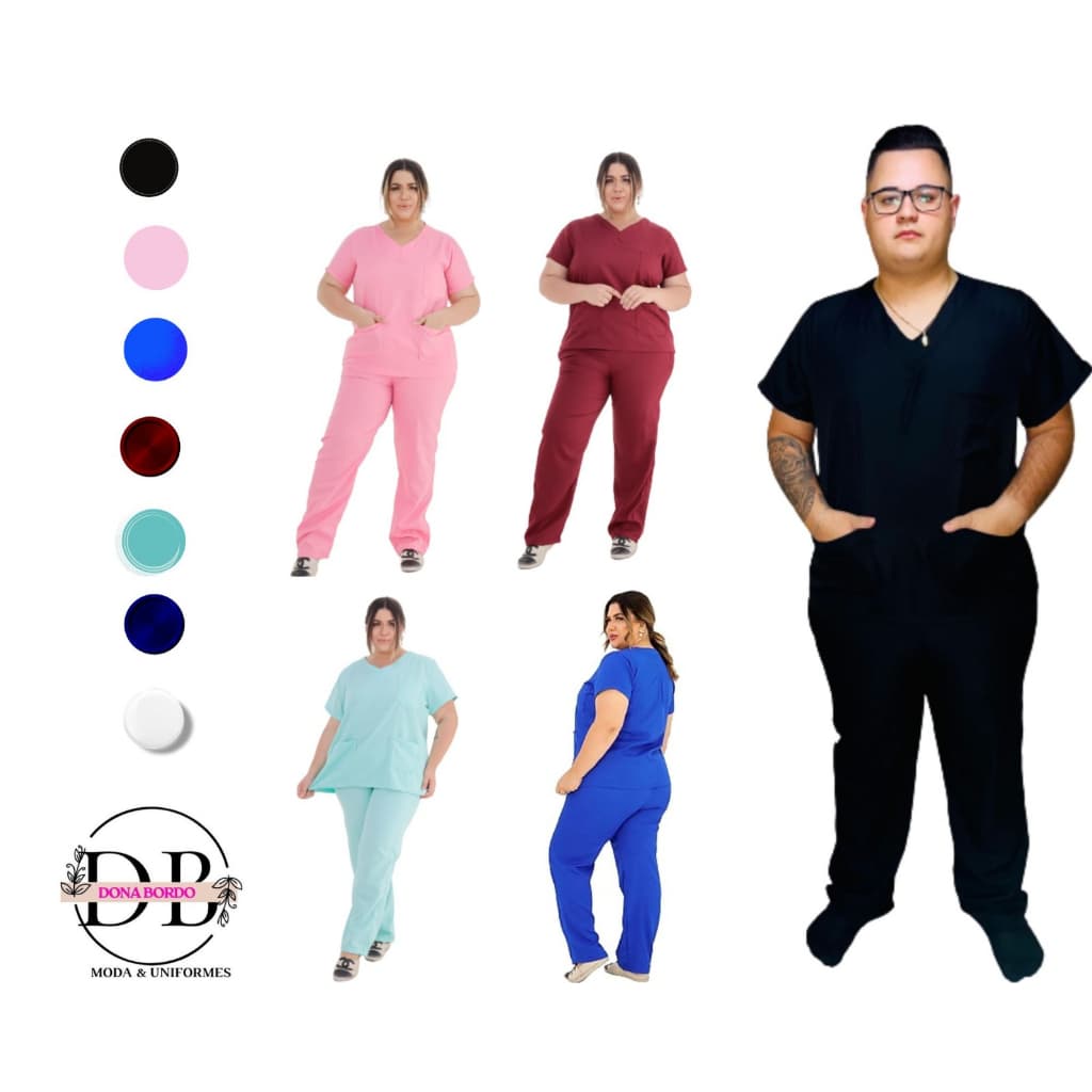 Pijama Cirúrgico Gabardine Scrubs Não Amassa Unissex Médico 10