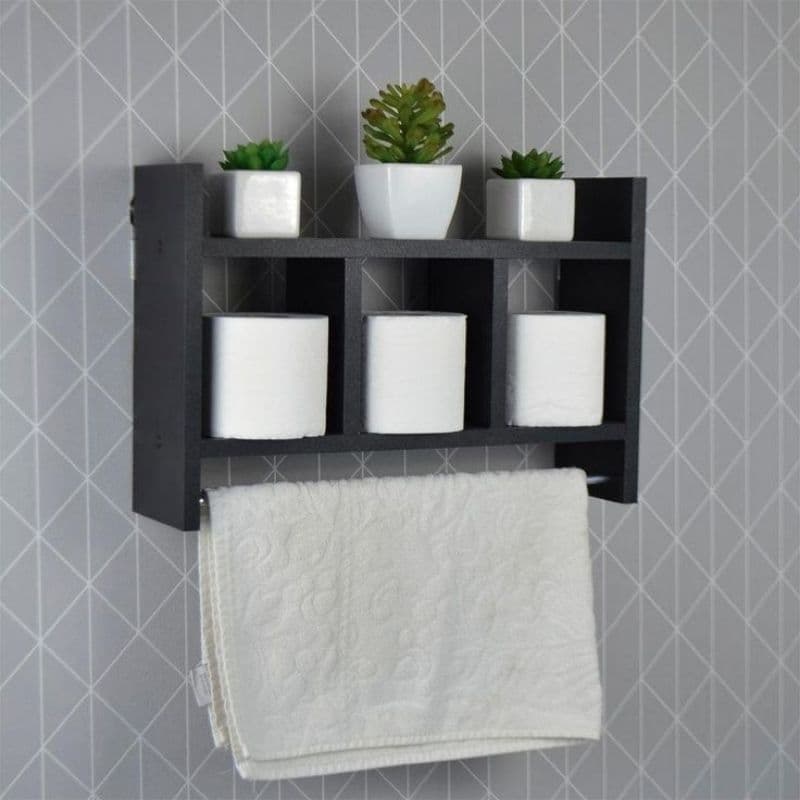 nicho banheiro,nicho em MDF,nicho para decoração,nicho para banheiro na cor preta