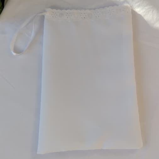 Saquinho Branco Porta Fios e Guias Liso Branco Umbanda E Candomblé