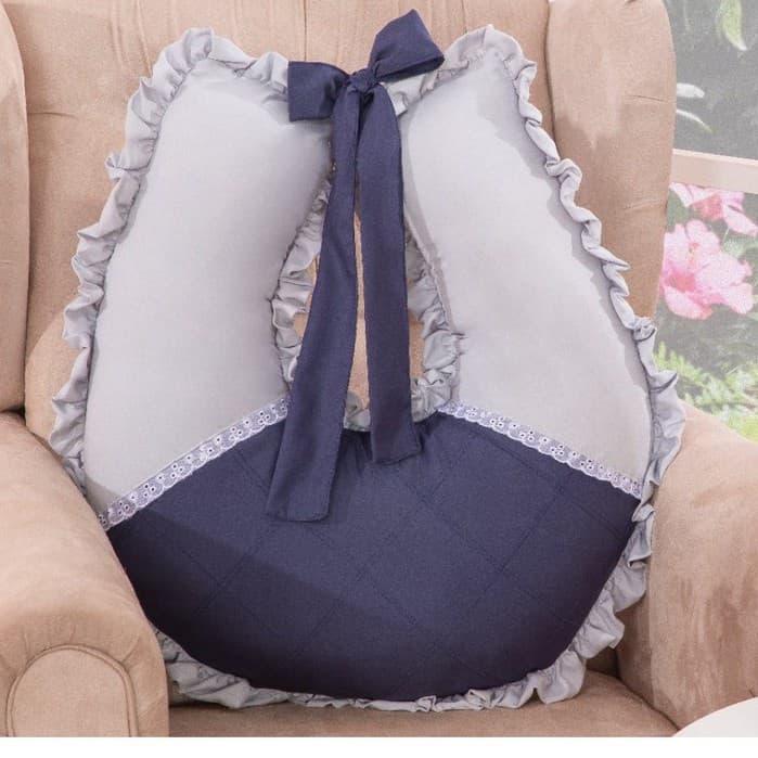 Almofada Amamentação Luxo Azul Marinho para Bebe