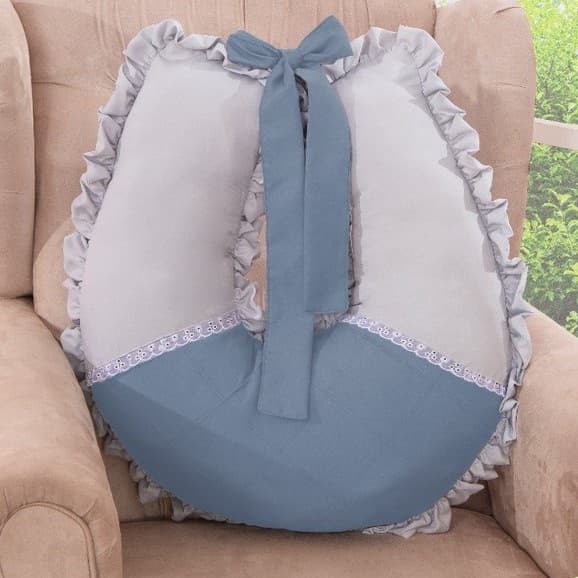 Almofada Amamentação Luxo Antony Azul Petroleo para Bebe