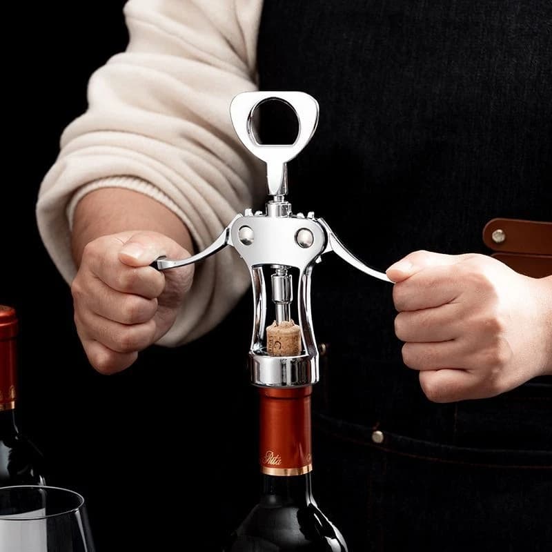 Saca rolhas Para Vinho Com Abridor De Garrafas em metal kehome