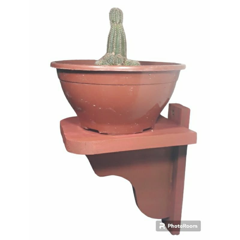 kit 4 peças suporte mão francesa pra planta flores suculentas orquídeas e Samambaia