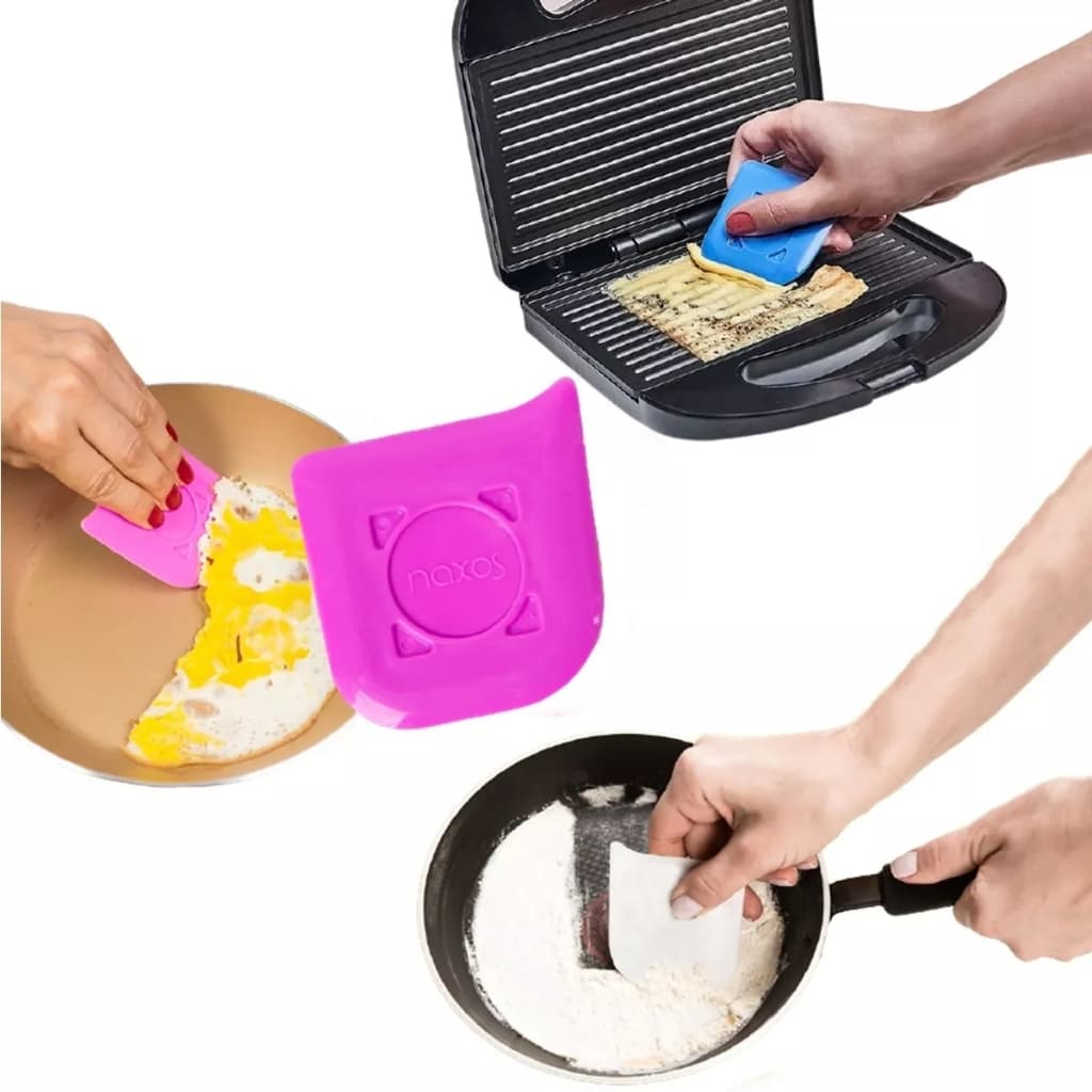 Kit 3 Espátula Removedora De Resíduos Raspa Tudo Removedor Resíduos Superfícies Antiaderente