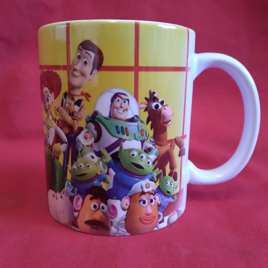 Caneca xícara Copo de Porcelana Cerâmica Personalizada Toy Story Com Nome