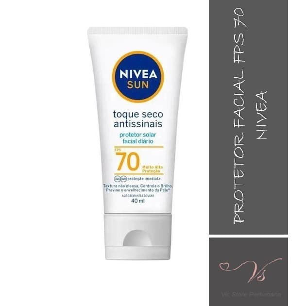 Protetor Facial Nivea Sun Toque Seco Antissinais Fps 70 - 40ml