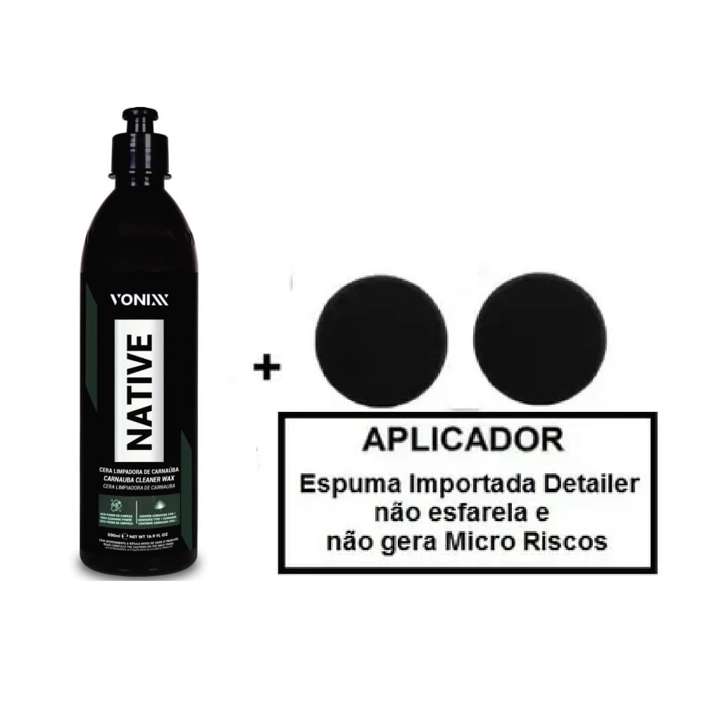 Cera Limpadora Carnauba Native Cleaner + Aplicadores