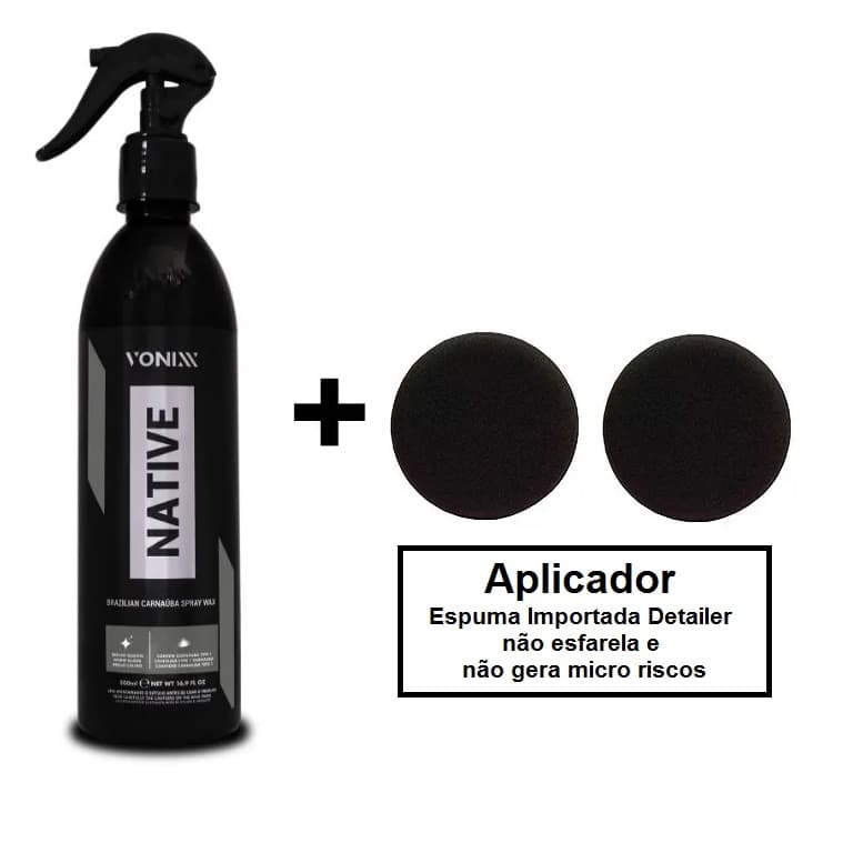 Cera Liquida Carnaúba Native Wax Spray Vonixx+ Aplicadores