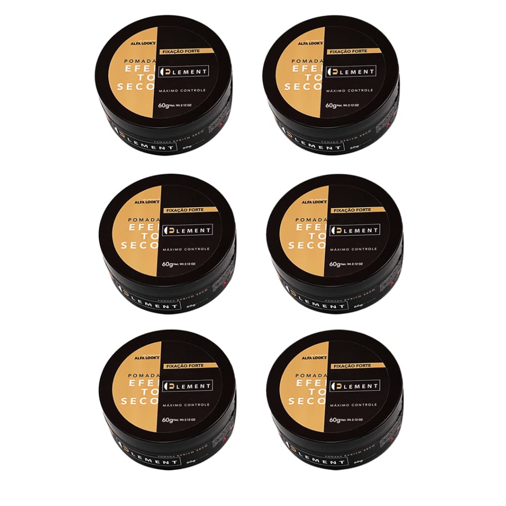 Kit 6 ou 12 Cera Efeito Seco Element Alfa Looks 60g
