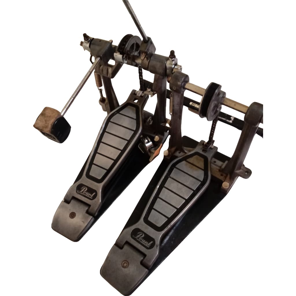 Pedal Duplo Pearl Completo Com Cardã Altíssima Qualidade Raridade Bateria Acústica ou Eletrônica Funcionando