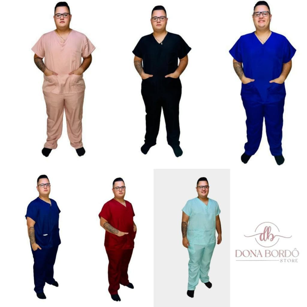 Kit 12 Uniformes Pijamas Cirúrgicos - Gabardine 10
