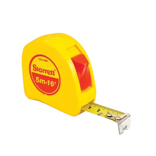 Trena De Aço 5m Starrett Mm / Pol A mais Resistente Ts34-5me Construção Civil