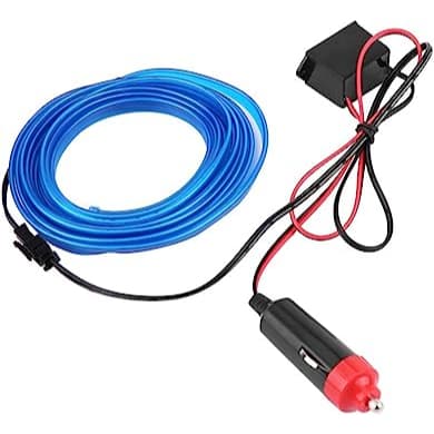 Faixa de luz fria, luz de fio de carro para lâmpada, DC 12 V painel de carro neon faixa de lâmpada azul fria luz LED