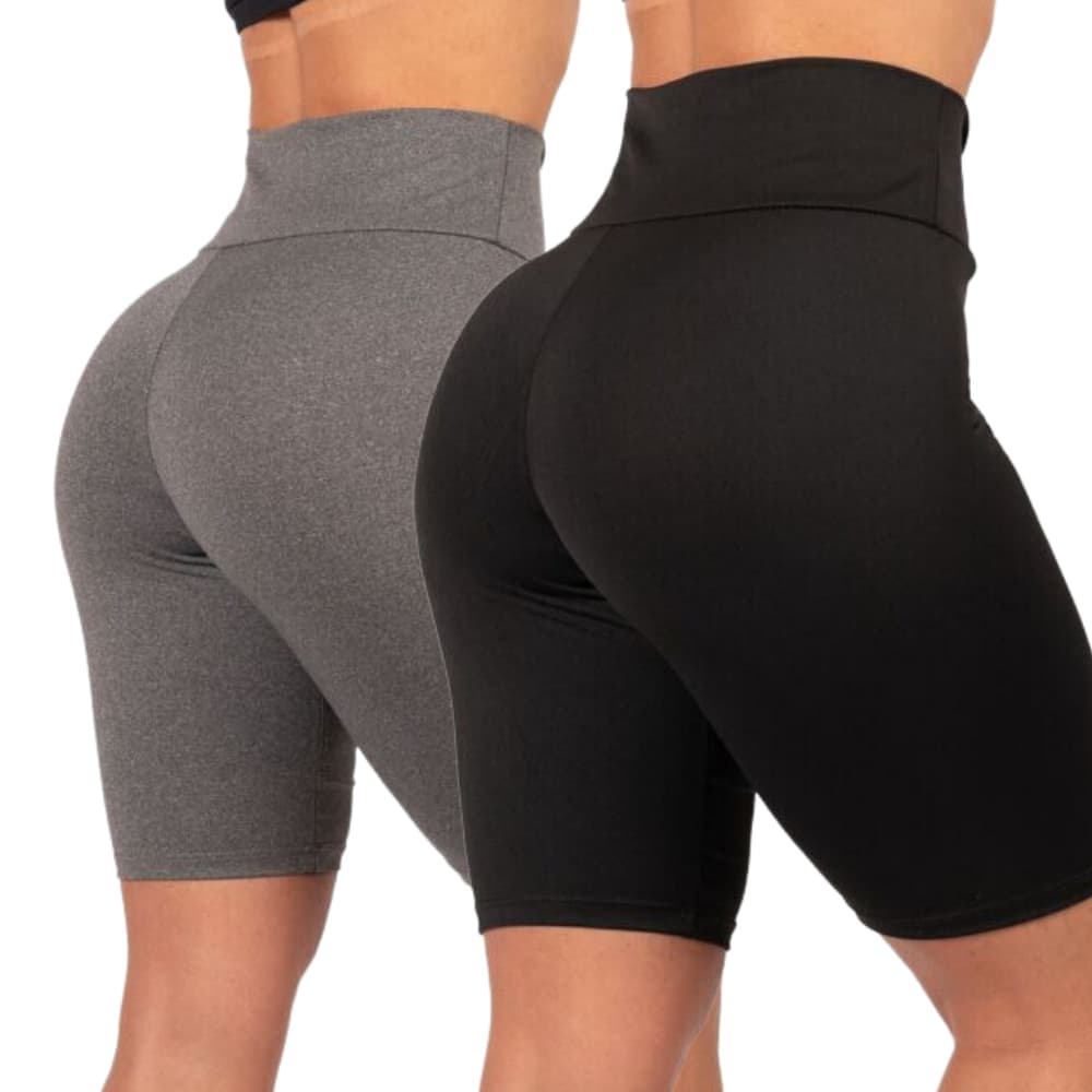 Bermuda Ciclista Cós Alto Short Legging Academia Grossa Cintura Alta Zero Transparência Feminina Suplex