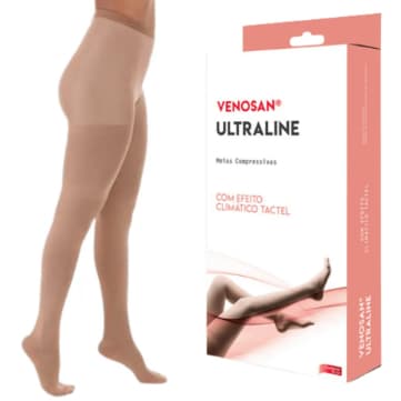 Meia Venosan 4000 Ultraline Compressão 20-30mmHg Meia-Calça - Ponteira Aberta ( Unissex )