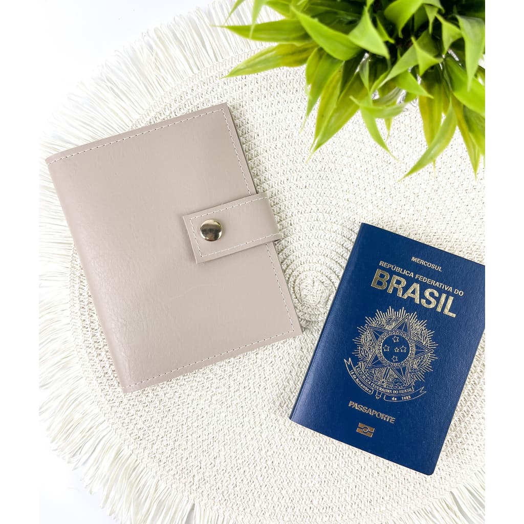 Porta Passaporte Nude