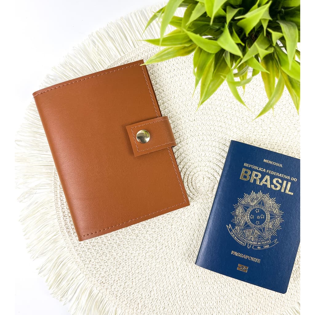 Porta Passaporte Caramelo