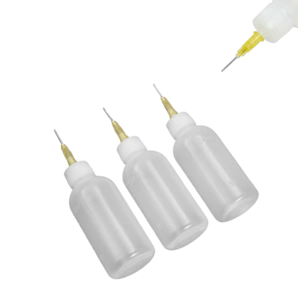 Kit 3 Dispenser Com Ponta Agulha Para Fluxo Álcool 50ml