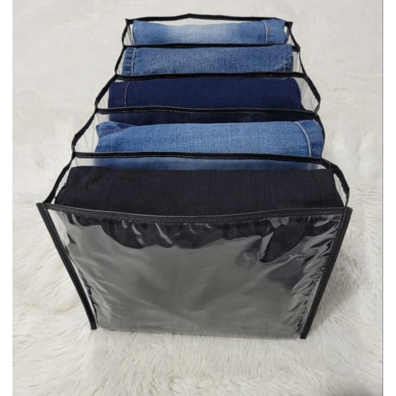 Kit 05 colmeias organizadora Calça jeans com Viés Preto