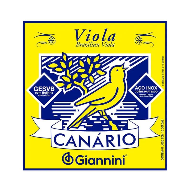 Encordoamento Corda Viola Giannini Canário GESVBM Média Com Bolinha