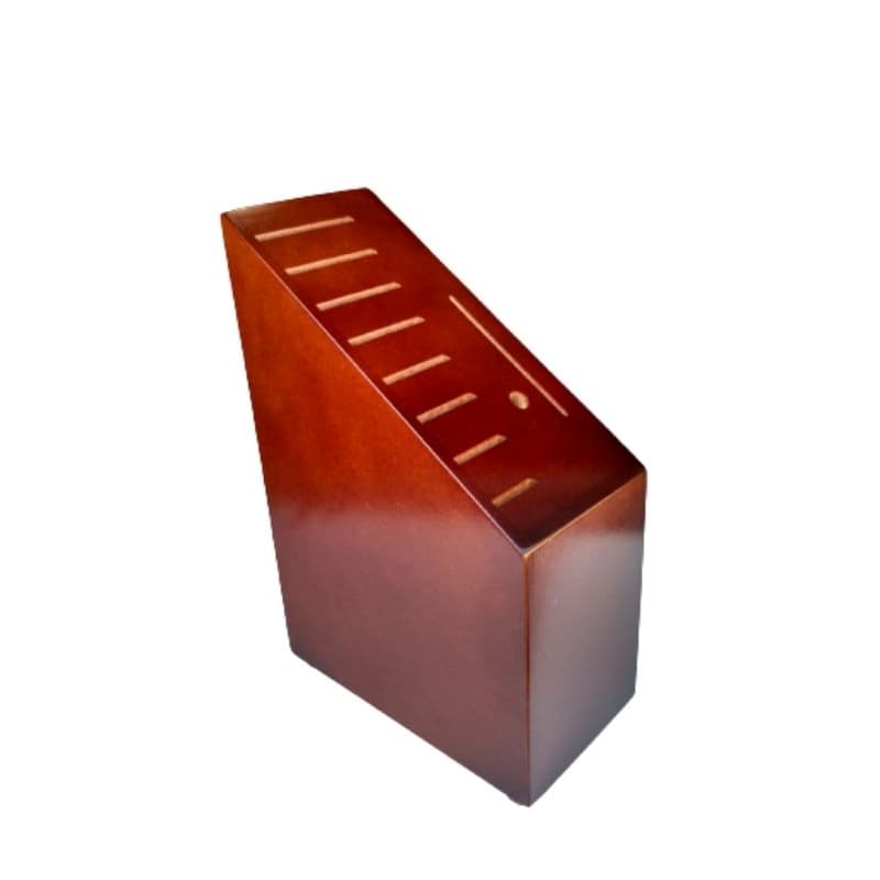 Porta Facas Vertical Cepo de Mesa Cozinha Para 8 Facas, 1 Cutelo e 1 Amolador.