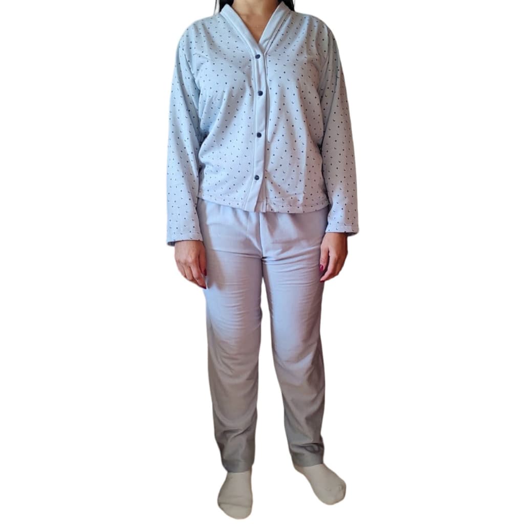 Pijama Feminino Aberto Flanelado Inverno