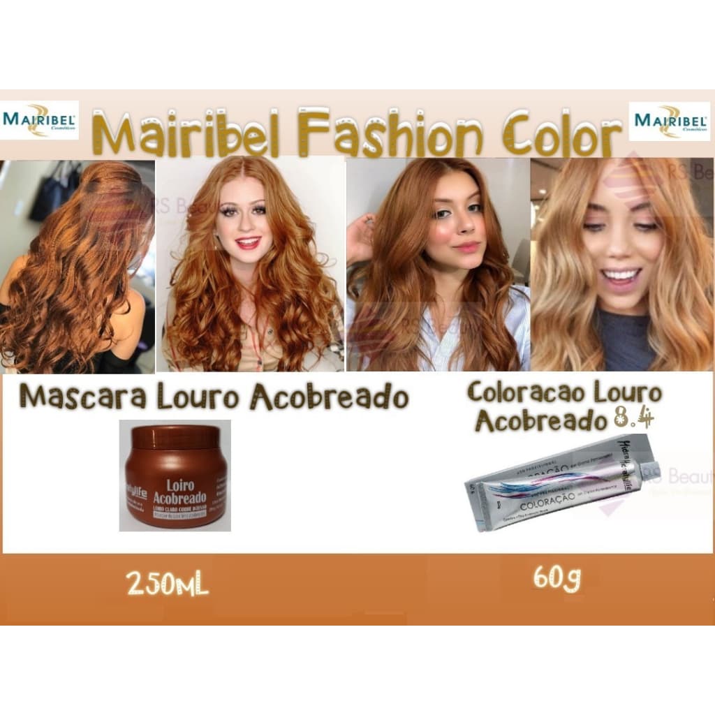 Mairibel Condicionador Máscara Matizadora Louro Acobreado 500mL/250mL