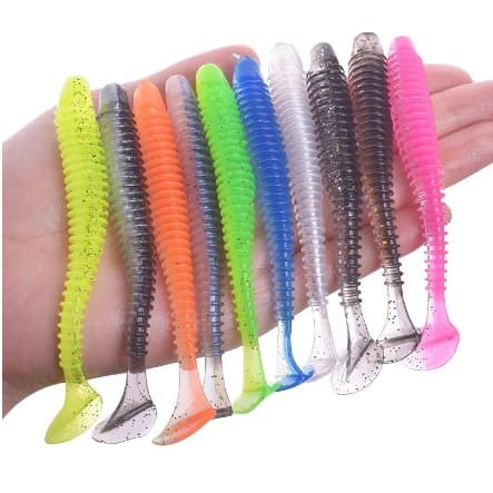 Isca Artificial Macia Em Silicone com Cauda T Para Pesca - 1 UNIDADE