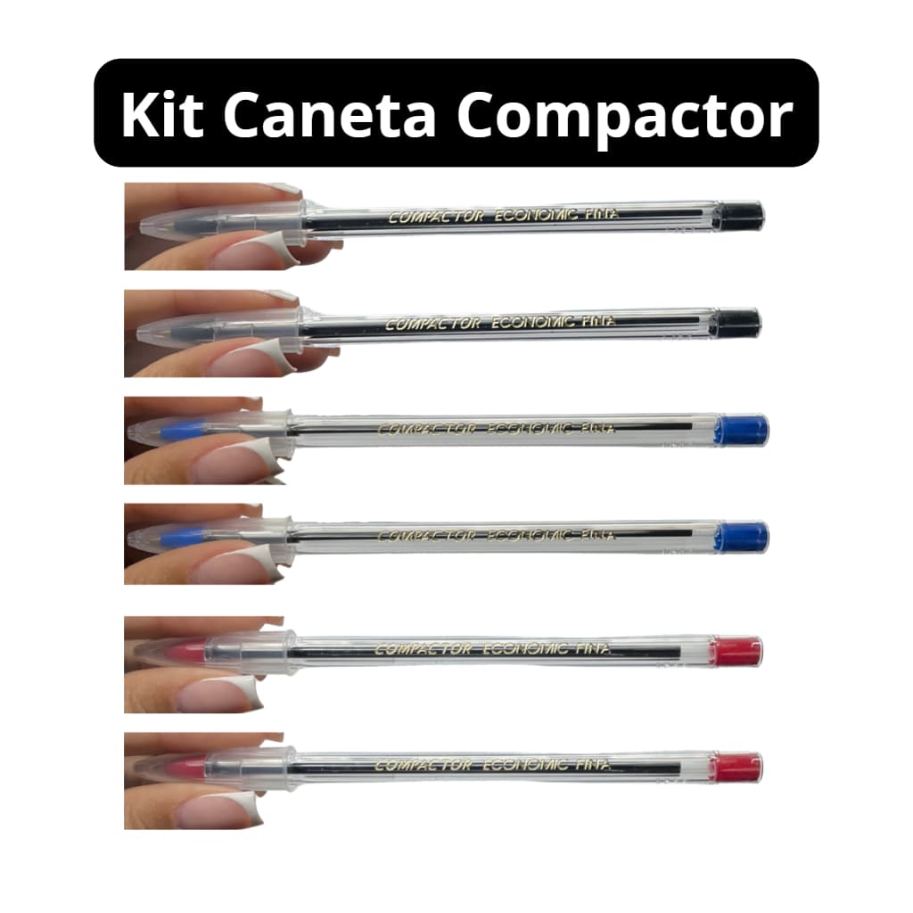 KIT - Caneta Esferográfica- unid- Compactor Ponta Fina 0,8 mm.