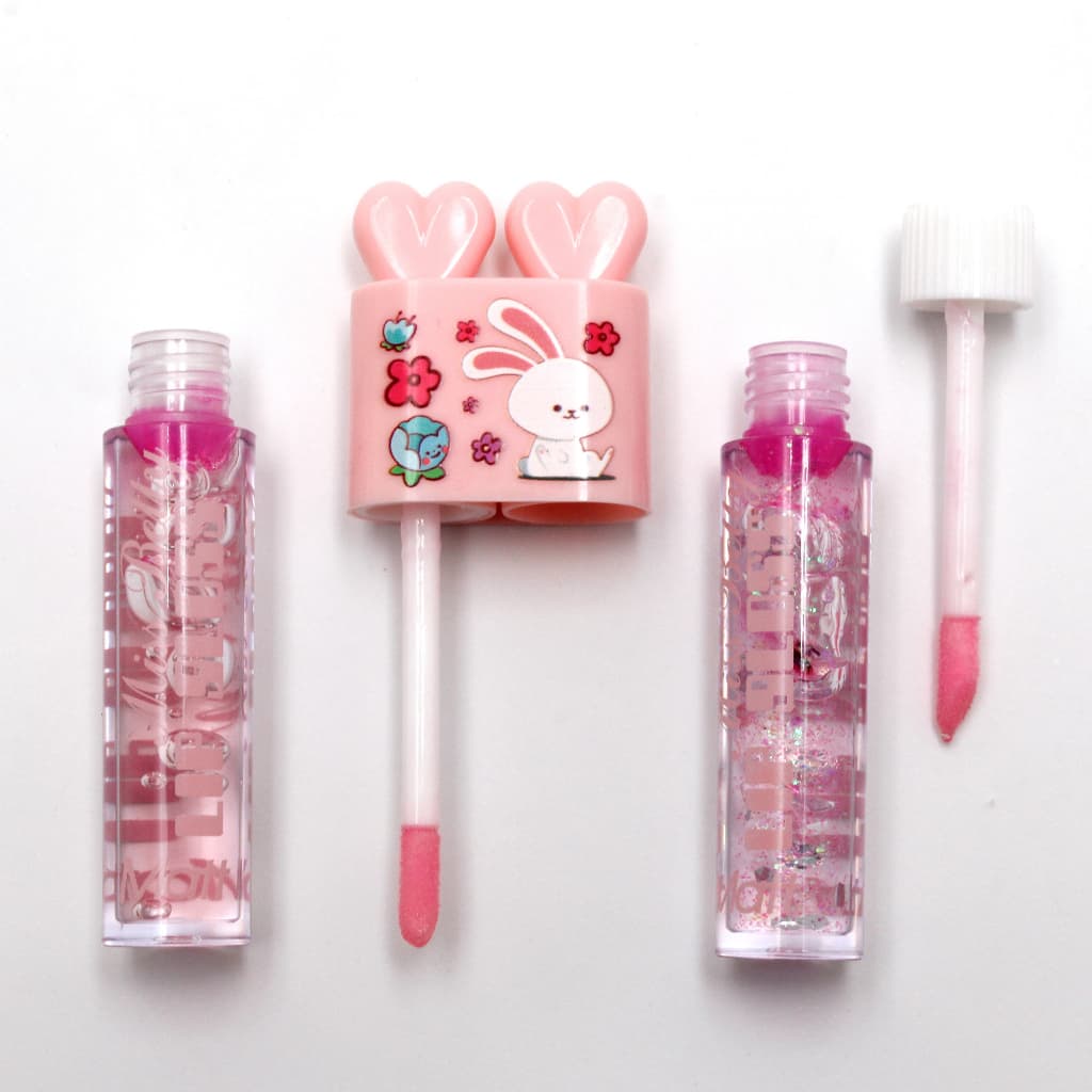 Brilho labial hidratante 2 em 1, Gloss labial com glitter Miss Betty, Gloss labial um aliado para lábios mais volumosos e definidos