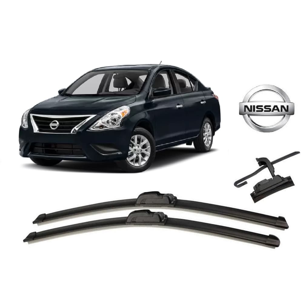 Par De Palhetas para Limpador de Parabrisa Dianteiro Nissan Versa ano 2012 2013 2014 2015 2016 2017 2018 2019 2020