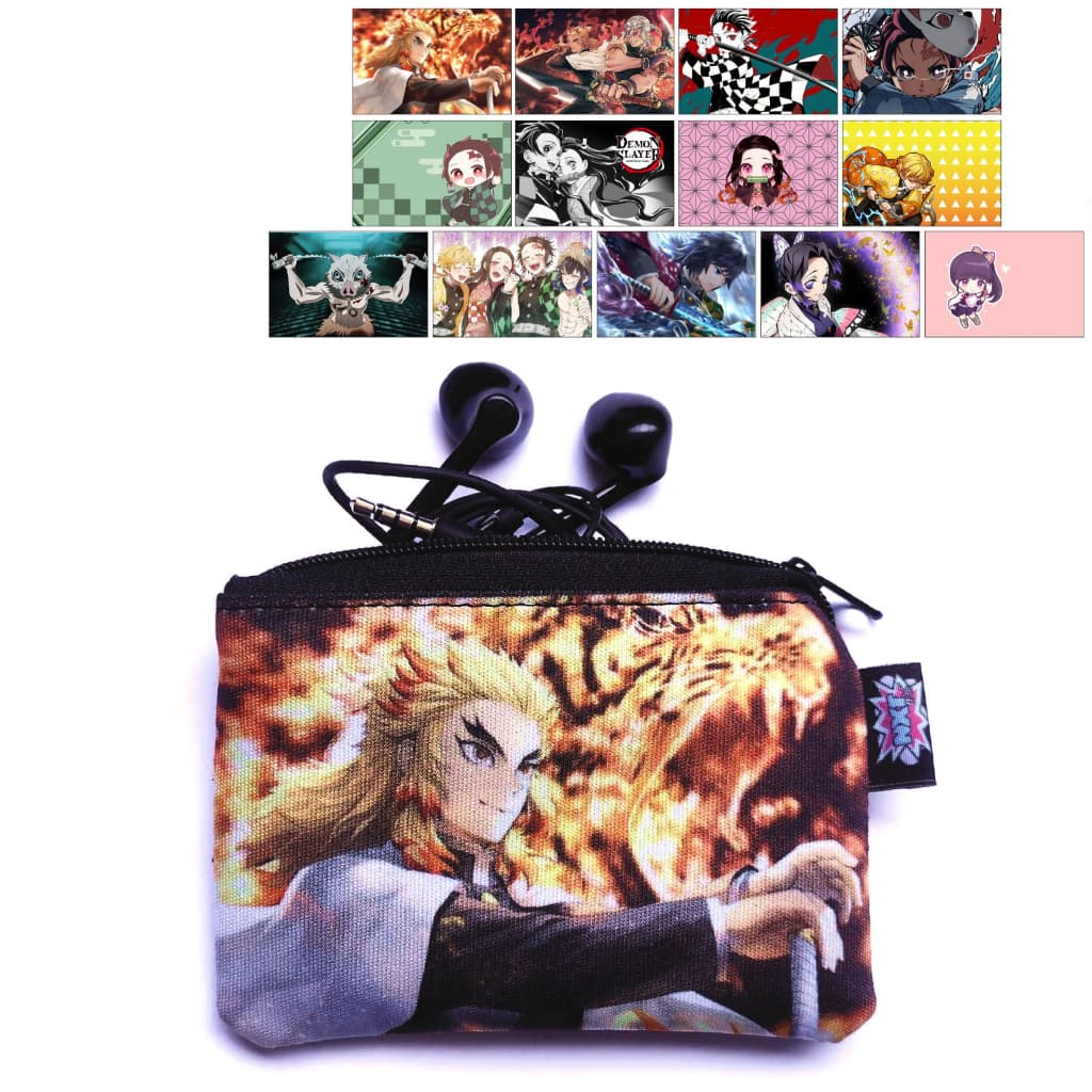 Porta Moedas / Batom / Fone / Cartão / Níquel / Bolsinha / Carteira / Mini Nécessaire Kimetsu No Yaiba - Demon Slayer