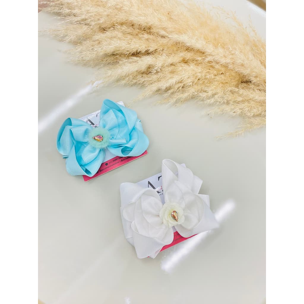 Laço infantil grande / Laço infantil branco / Laço infantil azul bebê