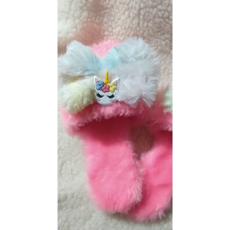 CHINelufas de Pelúcia Pantufas unicórnio