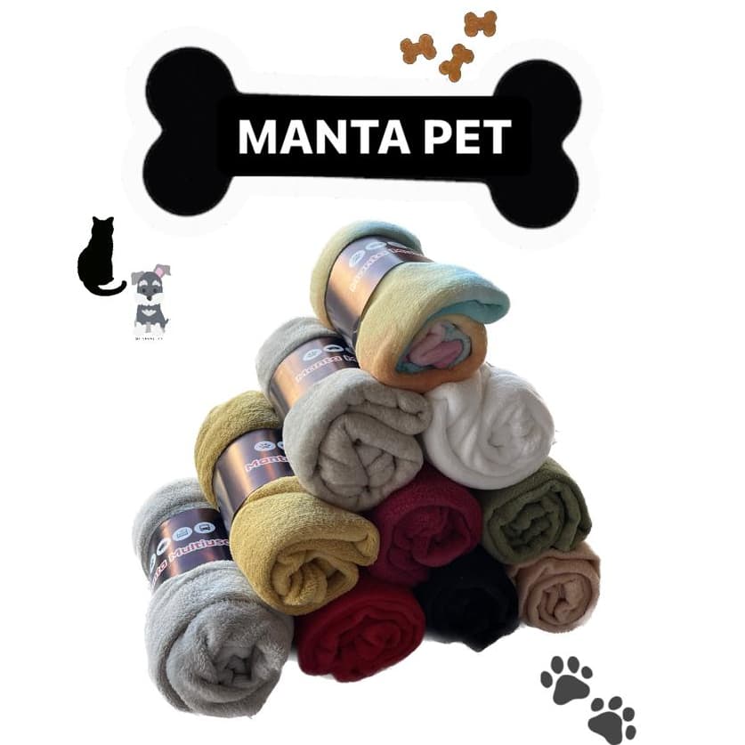 Mantinha Pet Manta Antialérgica Kit com 02, 04 mantinhas