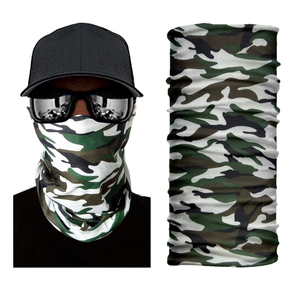 BANDANA VERDE CAMUFLADO COOLMAX PROTEÇÃO PESCA CICLISMO