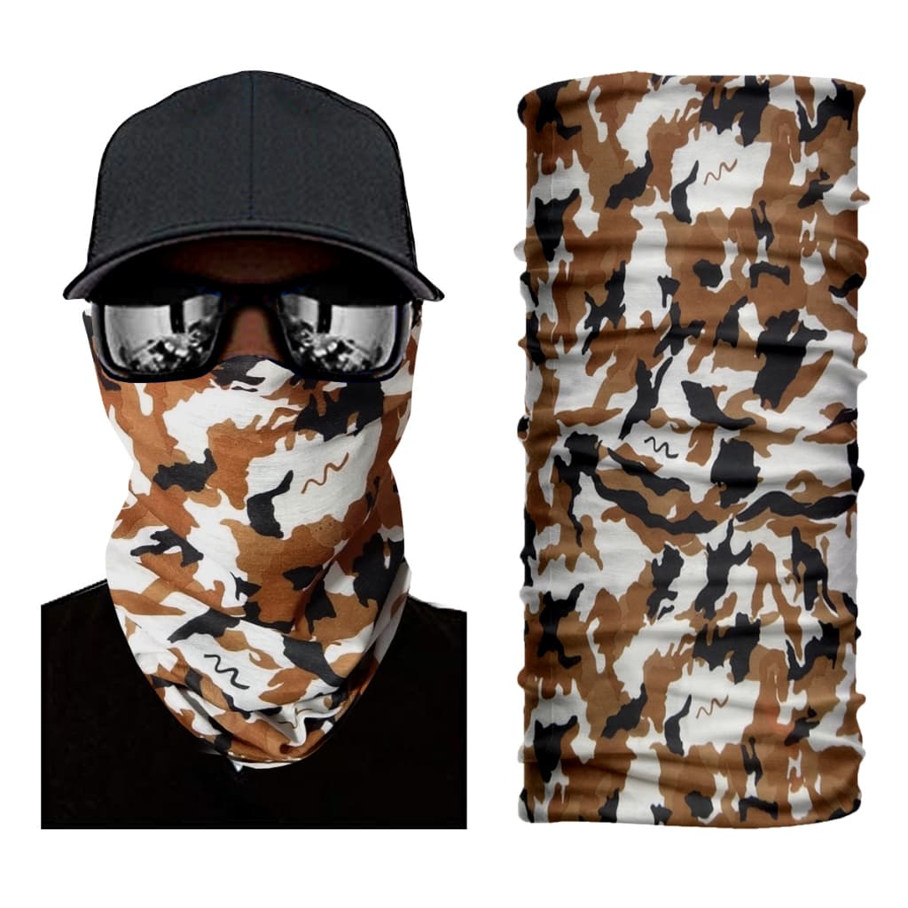 BANDANA MARROM CAMUFLADO COOLMAX PROTEÇÃO PESCA CICLISMO