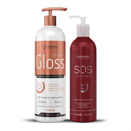 Borabella Cauter Gloss Espelhamento 500ml + SOS Extreme 240ml