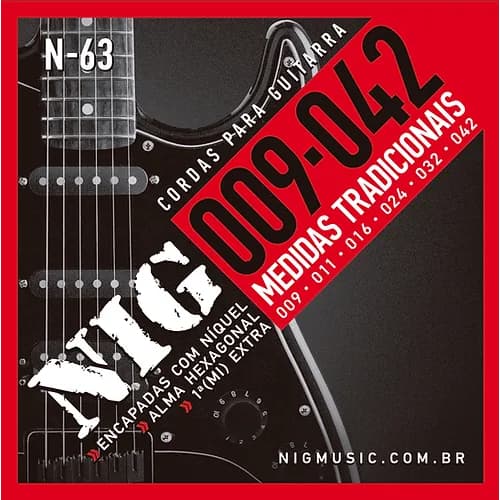 ENCORDOAMENTO PARA GUITARRA ELÉTRICA 009 NIG N-63