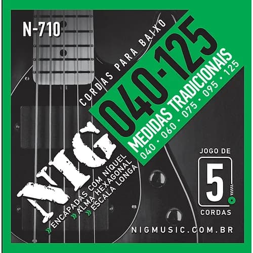 ENCORDOAMENTO PARA CONTRA BAIXO 5 CORDAS 040 NIG N-710