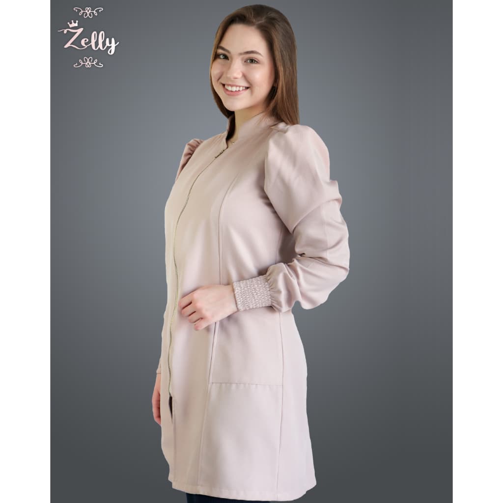 Jaleco Feminino Manga Princesa modelo Julia Plus Size