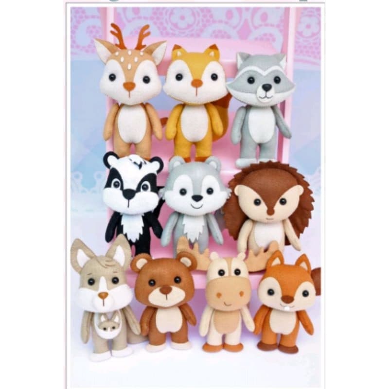 Kit 6 bichinhos do bosque.