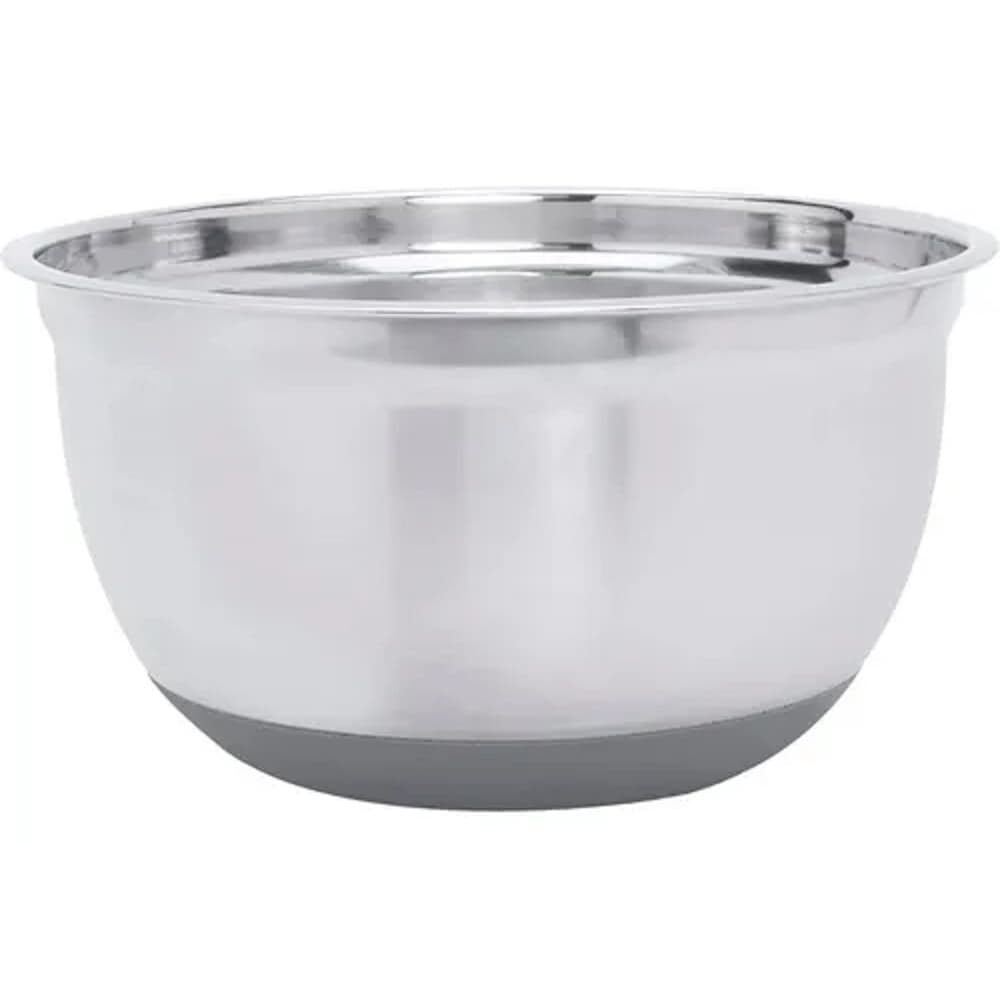 Tigela de Bowl Inox Silicone Antiderrapante 4,3L 25cm Gourmet