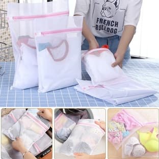 Saco Para Lavadora Com Zíper De Roupas Organizador Lavar Blusa Para Casa Multiuso 60x50 50x40 Cm
