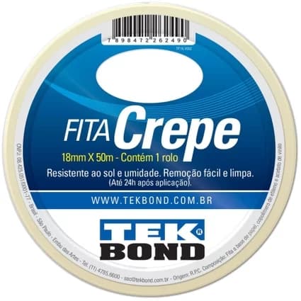 FITA CREPE USO GERAL E PINTURA 18X50 TEKBOND