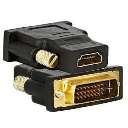 Adaptador Dvi-d Macho P/ 24+1 X Hdmi Femea Contatos Banhado